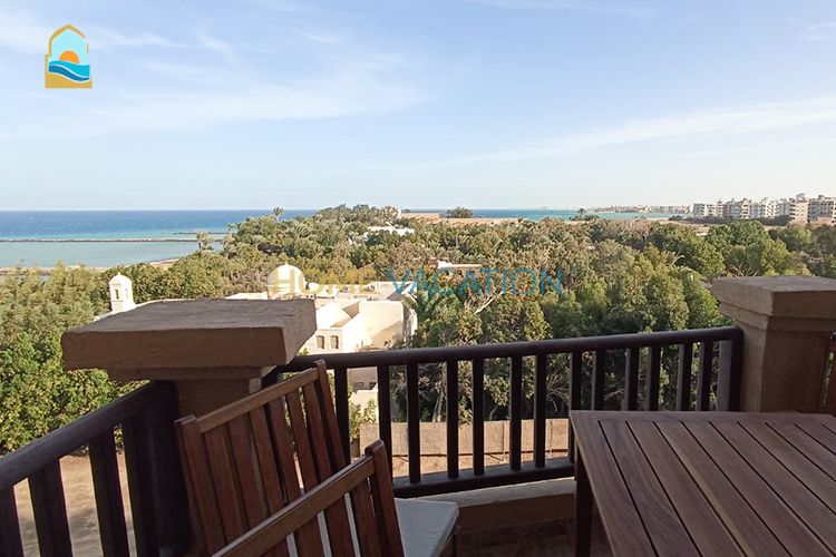 Sea view apartment for rent with private beach in El Ahyaa   Hurghada   Red Sea   Egypt   balcony 2_bbea7_lg